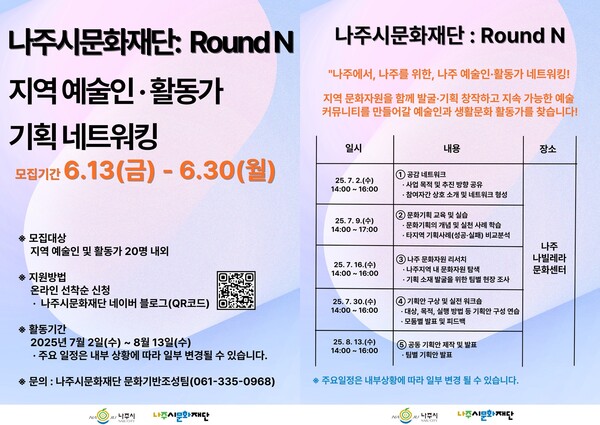 '나주시문화재단 Round N' 포스터